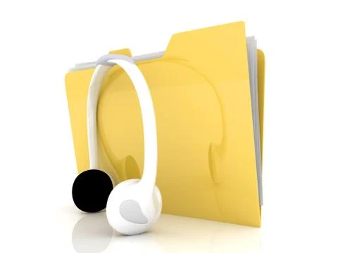 Music folder. Illustrazione stock