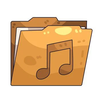 Music Folder illustration Stock Illustration
