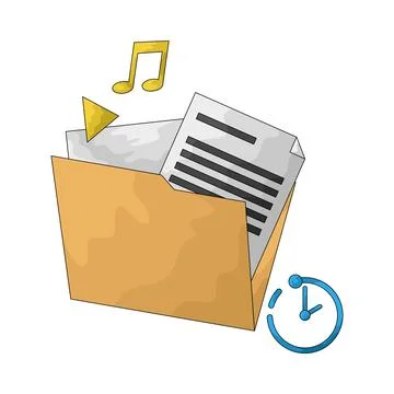 Music Folder illustration Illustrazione stock