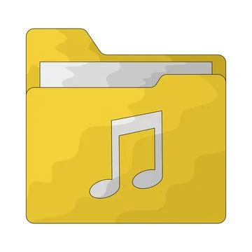 Music Folder illustration Illustrazione stock