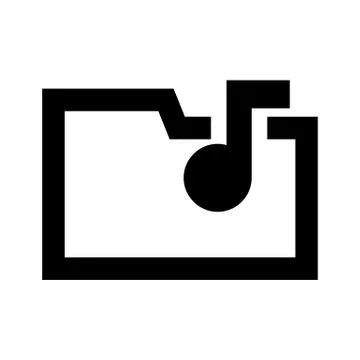 Music Folder System Icon Stock Illustration
