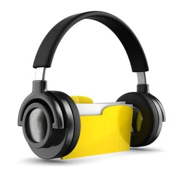 Music folder on white background. Isolated 3d image 库存插图