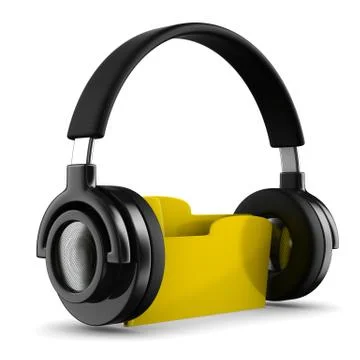 Music folder on white background. Isolated 3d image 스톡 일러스트