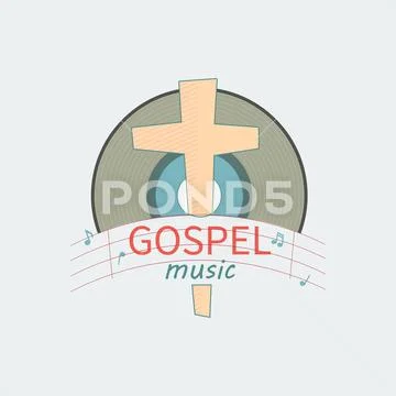 Music the gospel for the salvation Stock Illustration