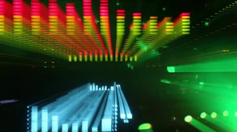 Music graphic equalisers spectrum Stock Footage 12547061