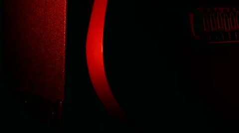 Music guitar strings red lights camera moving Video stock 66262671