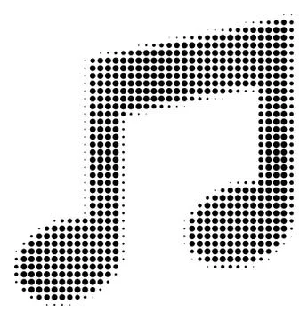 Music Halftone Icon Illustrazione stock