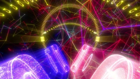 Music Headset Trip VJ Loop Stock Footage 196734187