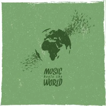 Music Heals The World Stock Illustration