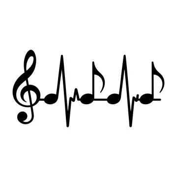 Music Heartbeat Vector Stock Illustration