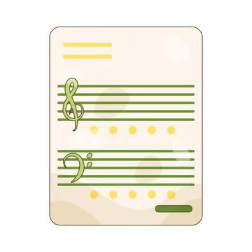 Music homework Stock Illustration