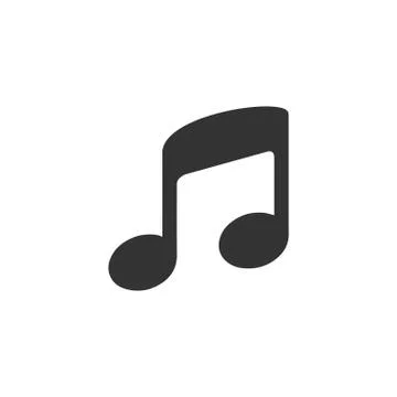 Music icon flat Stock Illustration