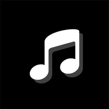 Music icon flat Stock Illustration