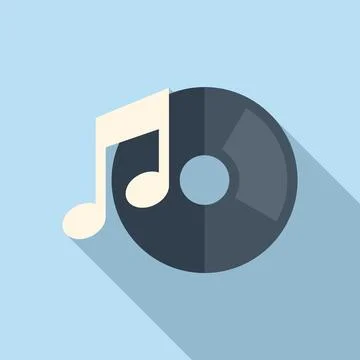 Music icon flat vector. Web interface Stock Illustration