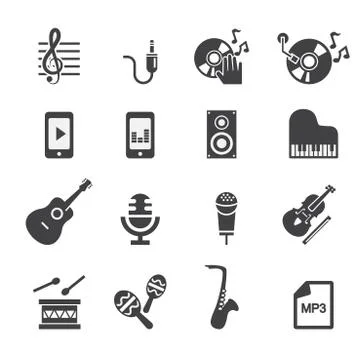 Music icon Illustrazione stock