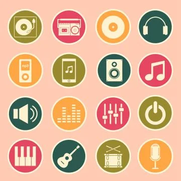 Music icon Stock Illustration