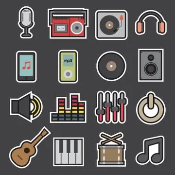 Music icon Stock Illustration