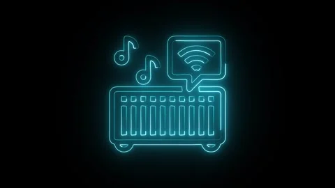 Music Icon Isolated on Black Background Audio Sound Symbol Design 库存影片 331352467