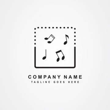 Music icon logo vector design Stock Illustration