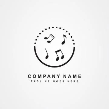Music icon logo vector design Illustrazione stock