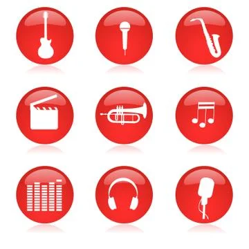 Music icon set Stock-Illustration