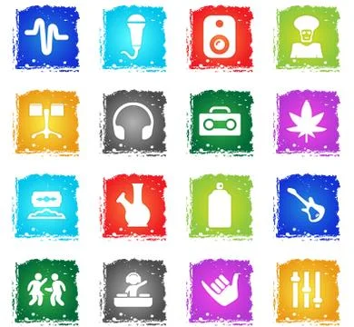 Music icon set Stock Illustration