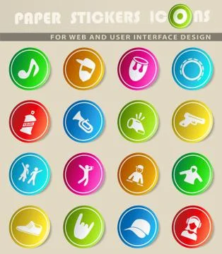 Music icon set Stock Illustration