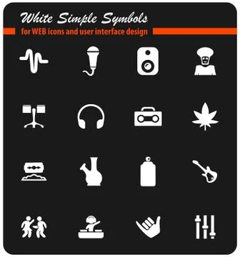 Music icon set Stock Illustration