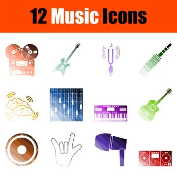 Music Icon Set Stock Illustration
