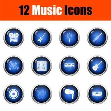 Music Icon Set Stock Illustration