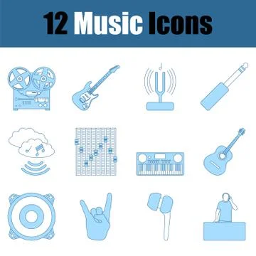 Music Icon Set Stock Illustration