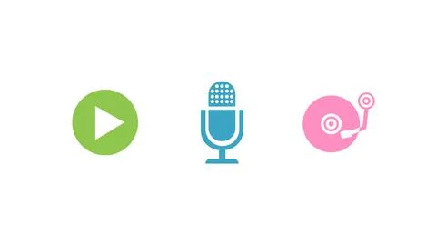 Music Icon Set. Stock Illustration