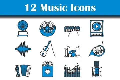 Music Icon Set Stock Illustration