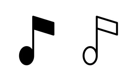 Music icon vector. audio icon. Melody, song, note, sound, Stock Illustration