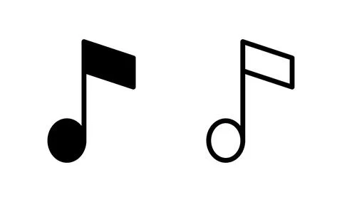 Music icon vector. audio icon. Melody, song, note, sound, Stock Illustration