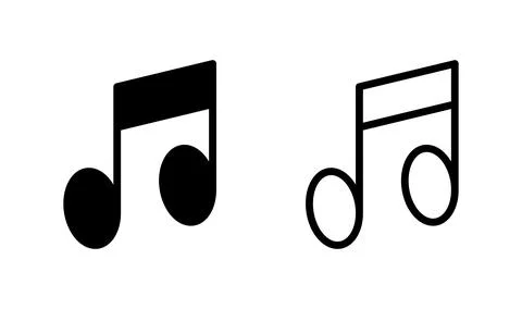 Music icon vector. audio icon. Melody, song, note, sound, Stock Illustration