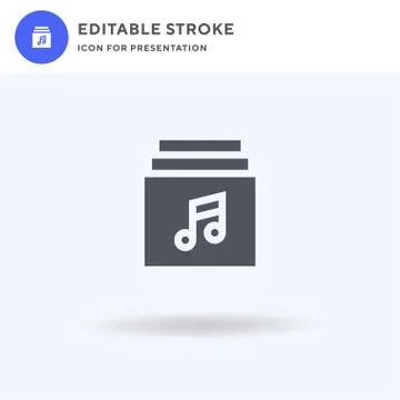 Music icon vector, filled flat sign, solid pictogram isolated on white, logo  Stock Illustration