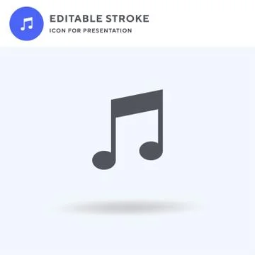 Music icon vector, filled flat sign, solid pictogram isolated on white, logo  Illustrazione stock