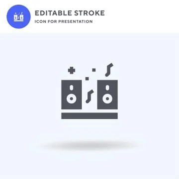 Music icon vector, filled flat sign, solid pictogram isolated on white, logo 스톡 일러스트