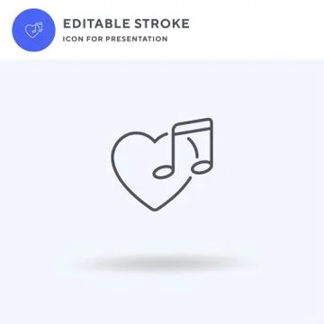 Music icon vector, filled flat sign, solid pictogram isolated on white, logo  Illustrazione stock