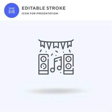 Music icon vector, filled flat sign, solid pictogram isolated on white, logo  Stock Illustration