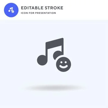 Music icon vector, filled flat sign, solid pictogram isolated on white, logo Illustrazione stock