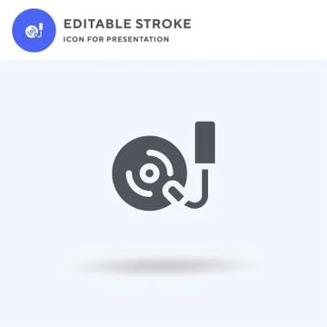 Music icon vector, filled flat sign, solid pictogram isolated on white, logo Stock Illustration