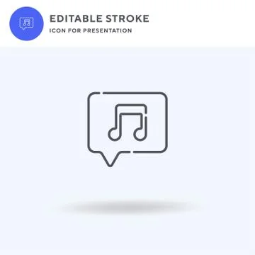 Music icon vector, filled flat sign, solid pictogram isolated on white, logo Stock Illustration