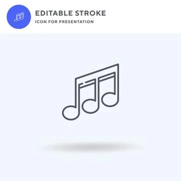 Music icon vector, filled flat sign, solid pictogram isolated on white, logo 스톡 일러스트