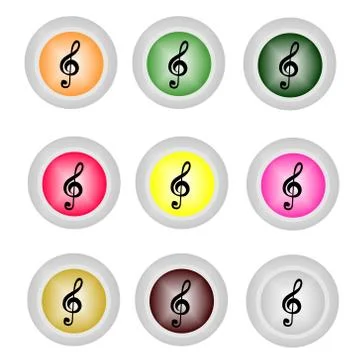 Music icon, vector illustration. flat design style Stock-Illustration