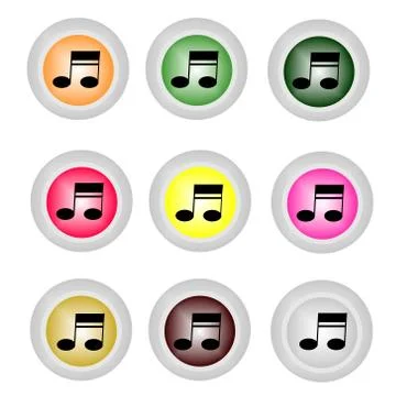 Music icon, vector illustration. flat design style Illustrazione stock
