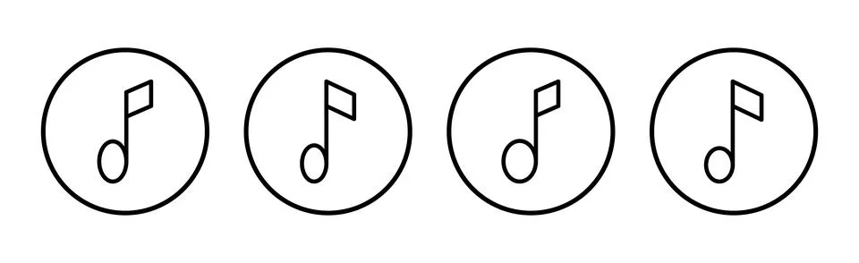 Music icon vector illustration. note music sign and symbol Stock Illustration