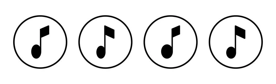 Music icon vector illustration. note music sign and symbol Stock Illustration