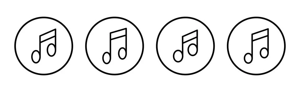 Music icon vector illustration. note music sign and symbol Stock Illustration